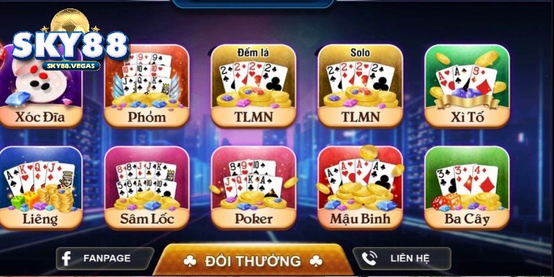 Giới thiệu tổng quan về thế giới game bài Sky88